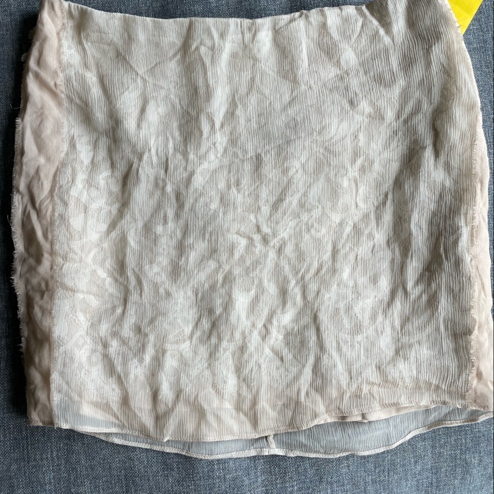 Tan/cream colored skirt. haute hippie brand. Size small.